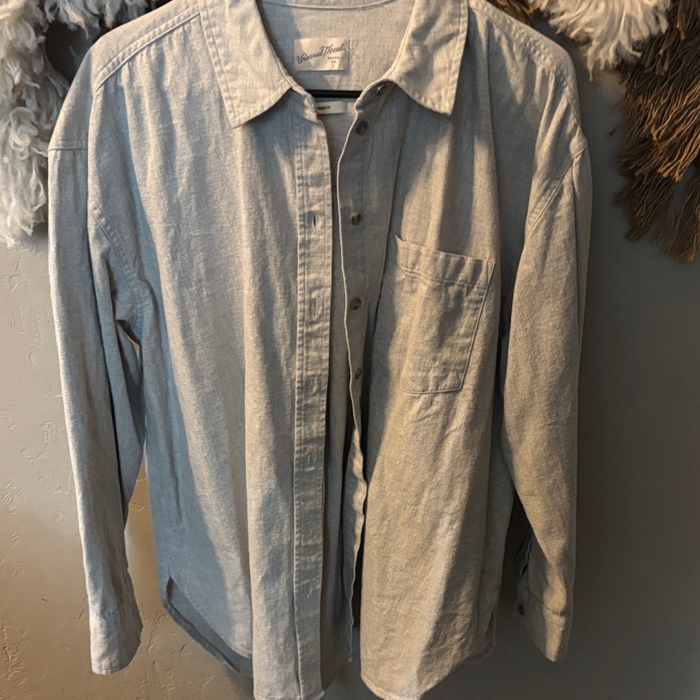 Light Gray Button-Up Shirt